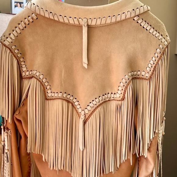 Rare Fort Grizzly handmade leather fringe jacket beaded horsehair RTL 1100 S EUC - Picture 8 of 8